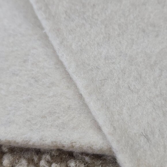 NWOT Wool & Cashmere Minimalist Scarf With Angled Ends Soft Brushed Nap - Picture 4 of 13